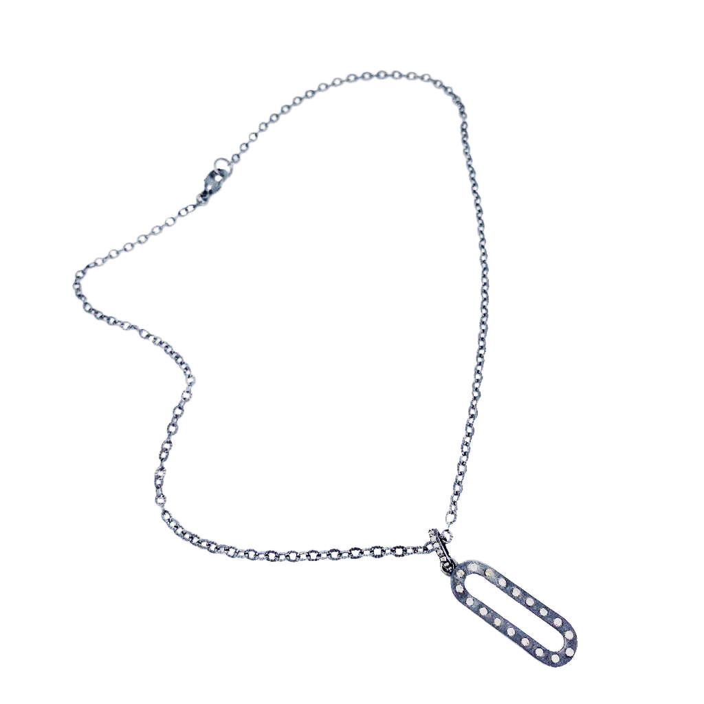 Black SS Champagne Diamonds Necklace