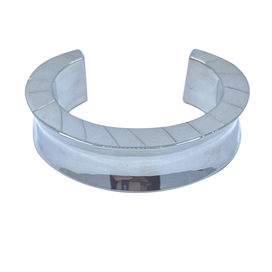 SS Striped Hand Cuff Bracelet