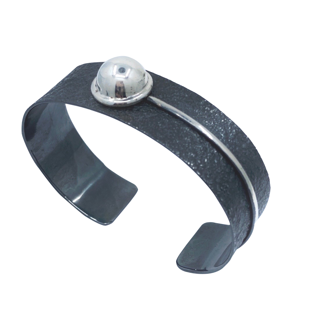 Blackened SS Bead Bracelet