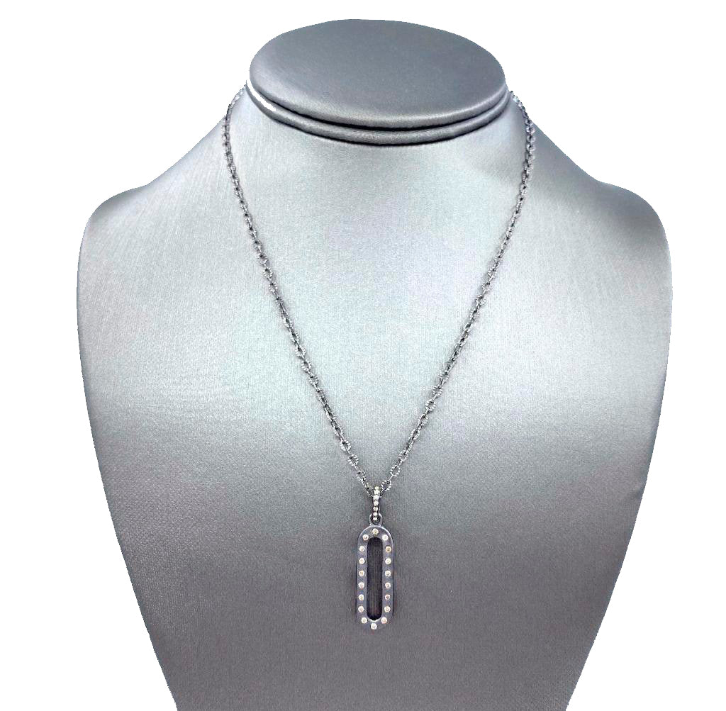 Black SS Champagne Diamonds Necklace