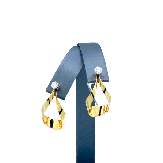 Yellow Gold Diamond Earrings