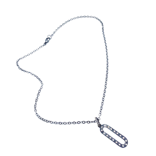 Black SS Champagne Diamonds Necklace