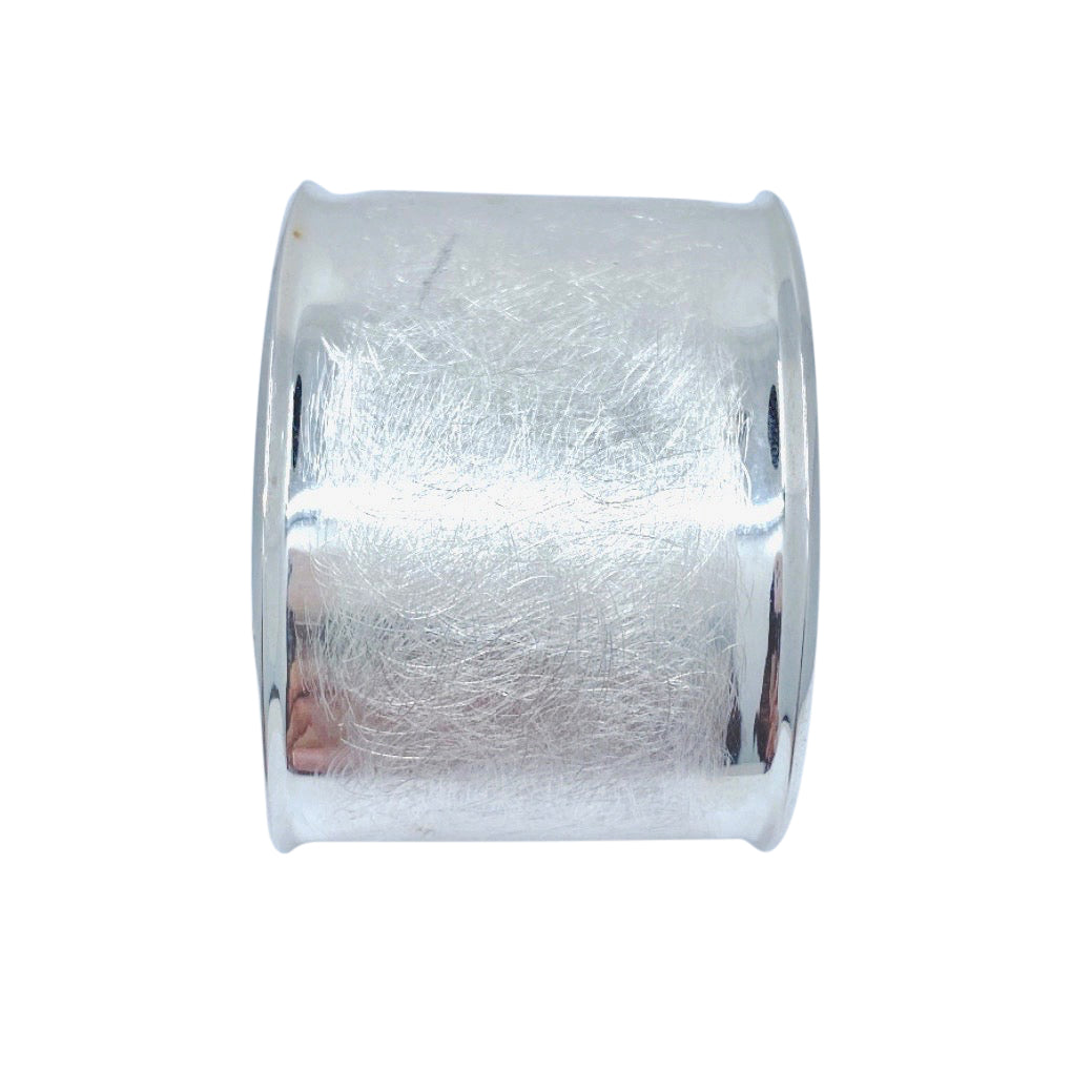 Double Finish Wide Cuff SS Bracelet