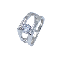 Hugo Signature CZ Sterling Silver Ring