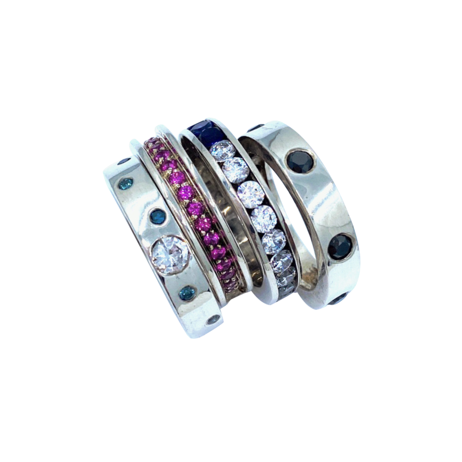 Black Diamonds SS Eternity Band