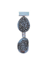 Double Druzy .925 Sterling Silver Neck Cuff and pendant set